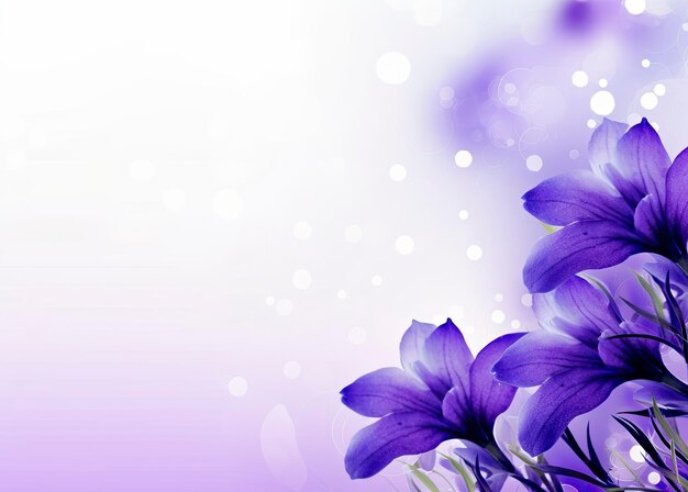 Foto sfondo primaverile astratto con fiori viola