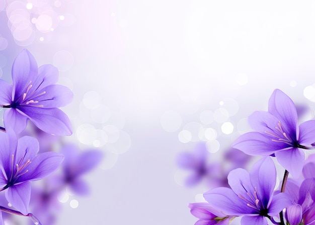 Abstract spring background with purple flowers