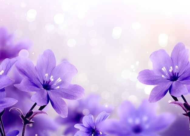 Abstract spring background with purple flowers