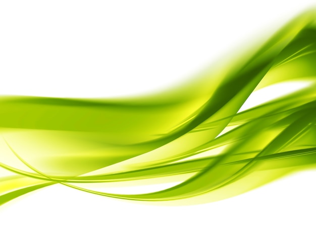 Abstract spring background with smooth green lines