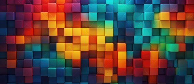 Photo abstract square pattern with a blend of colors suitable for backgrounds and printing