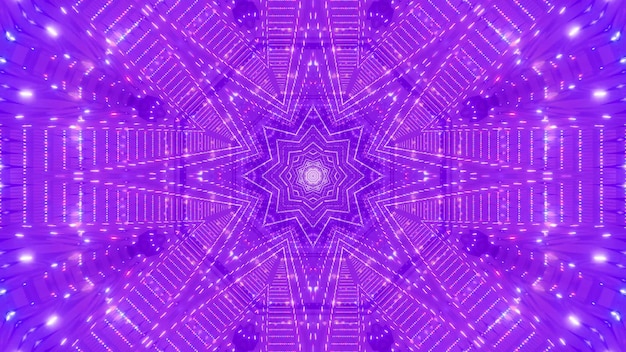 Абстрактная звезда 4k uhd неоновый дизайн иллюстрация 3d визуальная