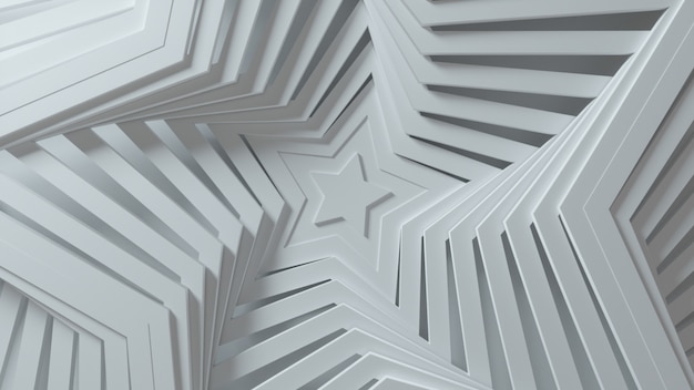 Abstract star pattern with offset effect and smooth