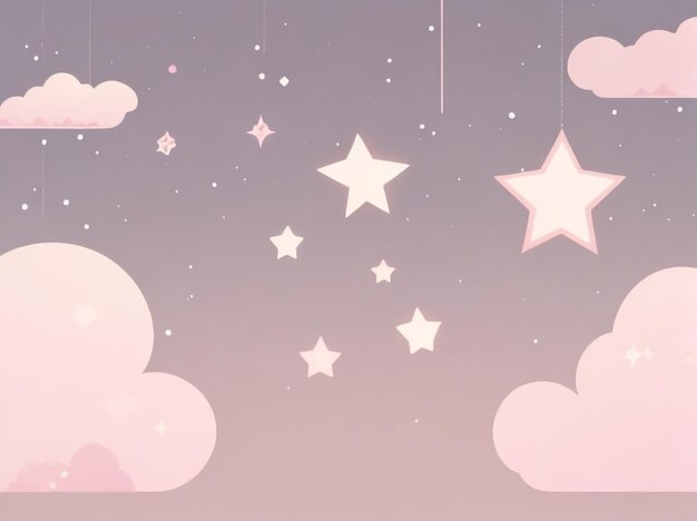 Photo abstract starlight and pink clouds stardust bliss