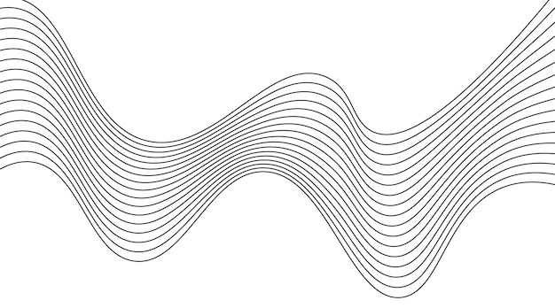 abstract stripes wave line background vector illustration