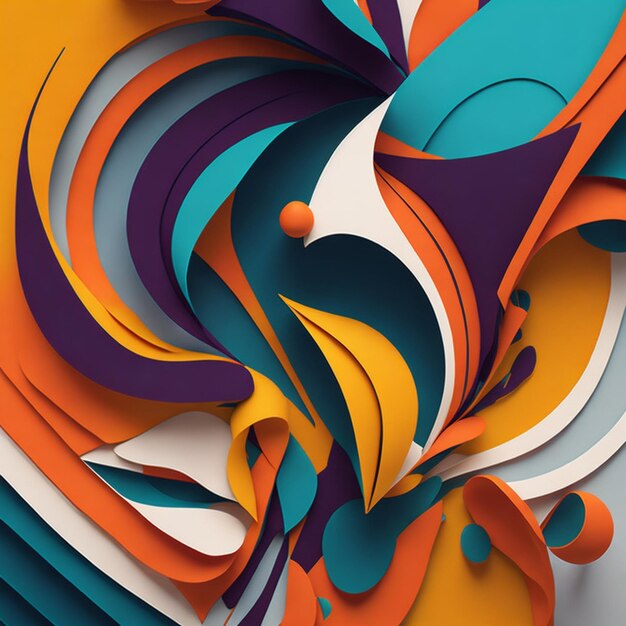 Abstract style and colorful girafee