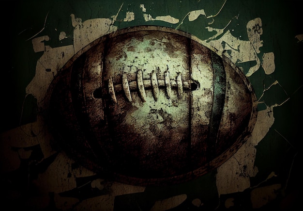 Abstract stylish sport poster rugby ball AI generated image