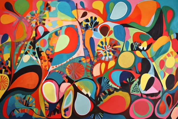 추상 양식에 일치시키는 색상 천박한 세기 중반 현대 미술 배경