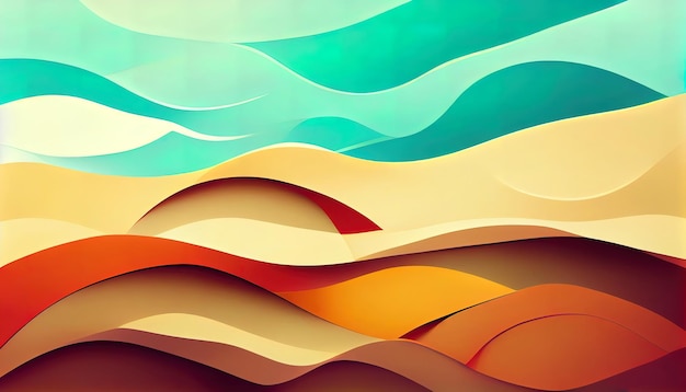 Abstract summer beach wallpaper background illustration