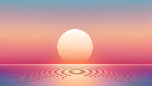 Photo abstract sunset background ai