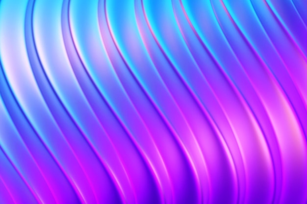 Abstract surface background with various multicolored wireframe lines 3D rendering