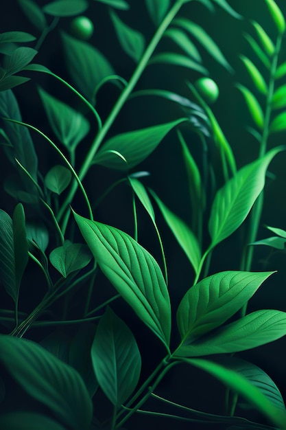 Abstract surface and textures of green background Generative AI