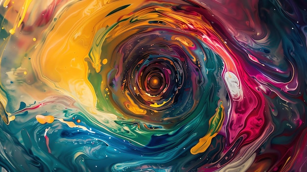 abstract swirl of vibrant colors creating a mesmerizing pattern