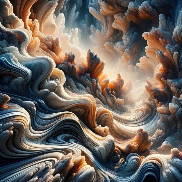 Abstract Swirling Cloudscape Digital Art