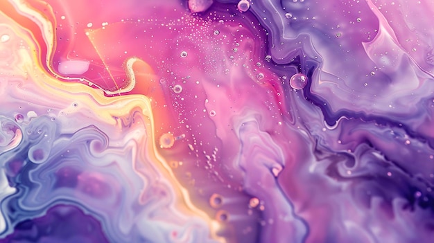 abstract swirling liquid art with a pink and purple color scheme