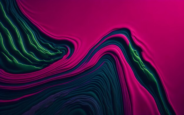 Photo abstract swirling paint on a black background