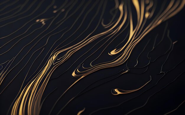 Abstract swirling paint on a black background