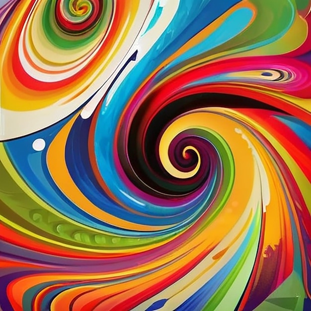 Abstract swirls en splashes voor behang en achtergrond met AI generatief