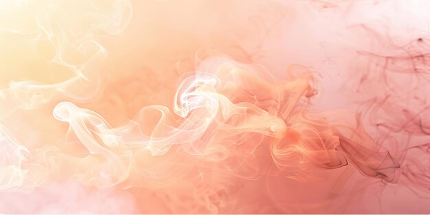 Abstract swirls of smoke in a gradient of orange and pink hues