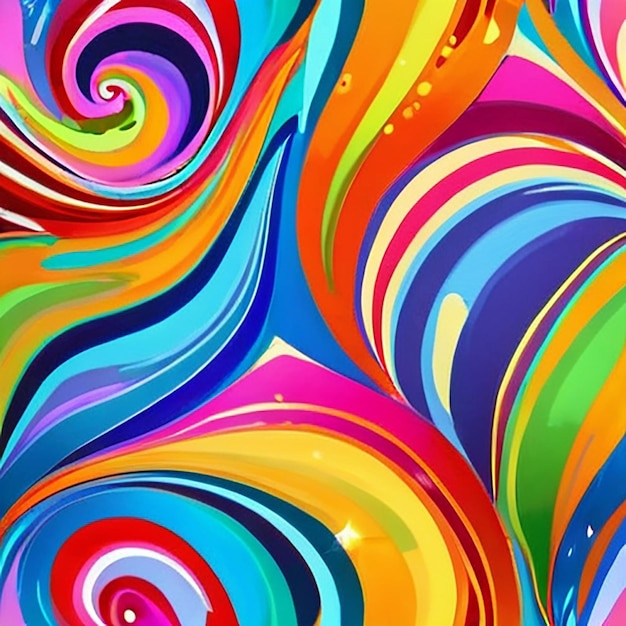 Photo abstract swirls and splashes for wallpaper and background with ai generative