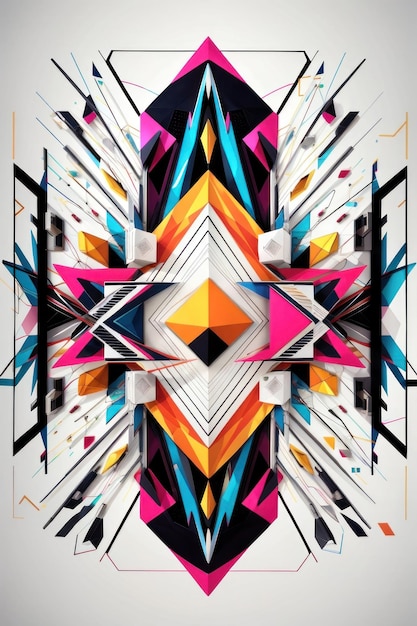 Abstract symmetrical psychedelic image