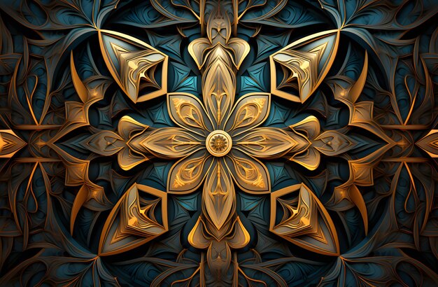 Abstract Symmetrisch patroon Kaleidoscopisch patroon