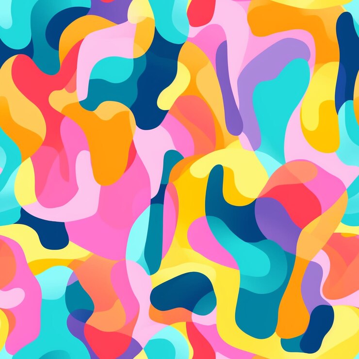Photo abstract symphony a vibrant tapestry of wavy patterns and colorful shapes in digital harmony