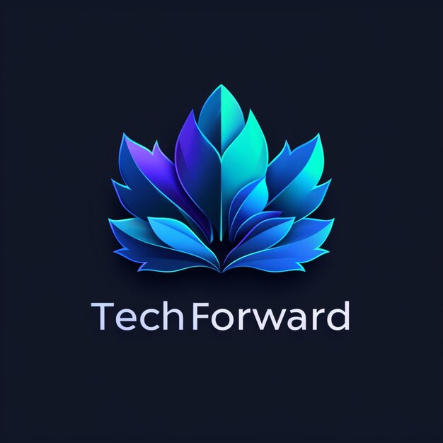 Abstract Tech Plant Logo Design (ontwerp van het logo van de fabriek)