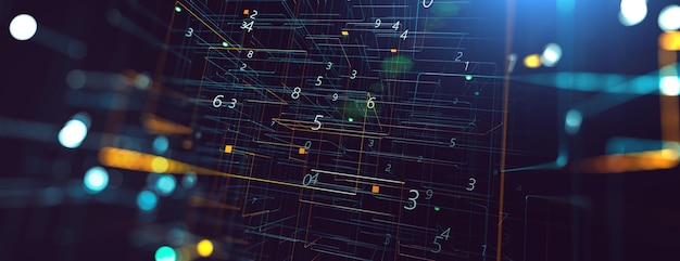 abstract tech and science background.dots and lines geometric graphics.cyberspace and internet.