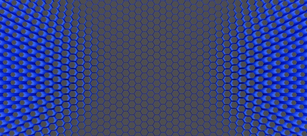 Photo abstract technological background of hexagons, 3d illustration