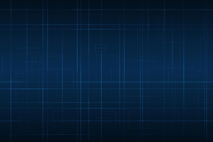 Photo abstract technological blue and white background blueprint minimalistic style