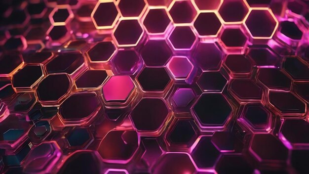 Abstract technological hexagonal background digital technology network background illustration futur