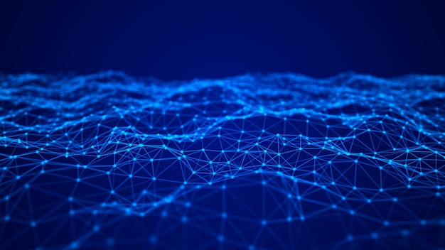 Abstract technologie achtergrond Netwerkverbindingsstructuur Big data digitale achtergrond 3d-rendering