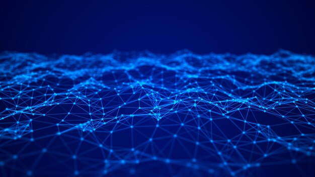 Abstract technologie achtergrond Netwerkverbindingsstructuur Big data digitale achtergrond 3d-rendering