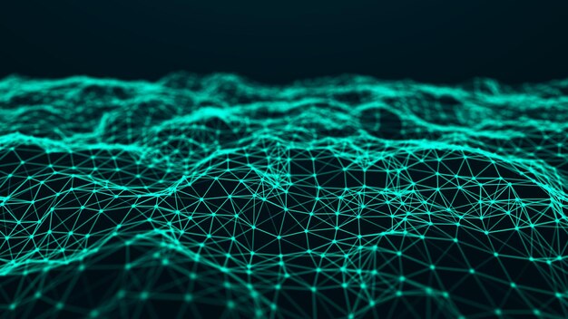 Abstract technologie achtergrond Wetenschap achtergrond Big data digitale achtergrond 3D-rendering.