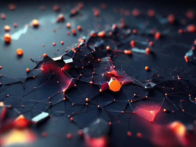 abstract technology background comes to life with a mesmerizing display of interconnected dots