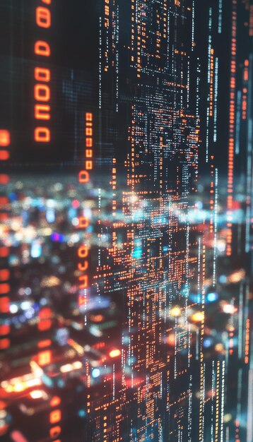 摘要 技术背景 数字二进制代码编程编码 网络安全概念