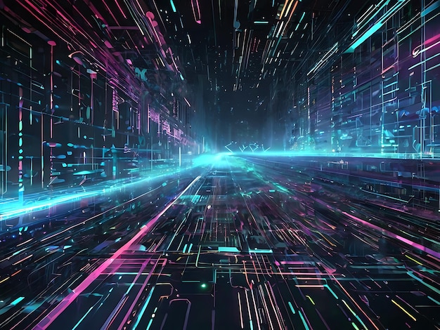 Abstract Technology Background Highlighting Rapid Data Transfer and Digital Connectivity