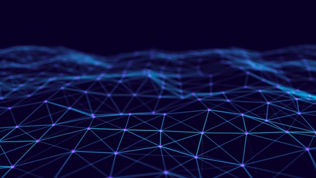 Abstract technology background Network connection structure Science background Big data digital background 3d rendering