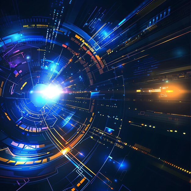 Photo abstract technology background with circuit board vector illustration