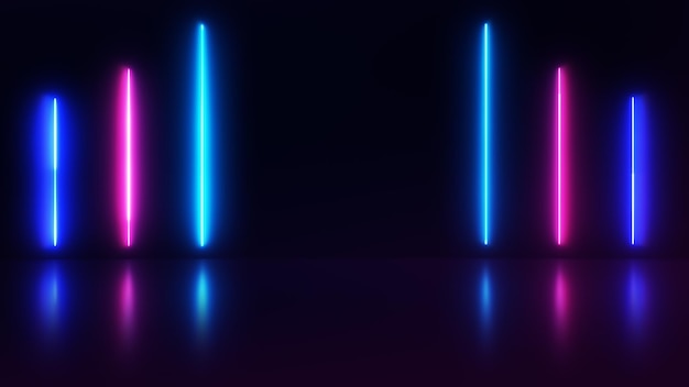 Абстрактный технологический фон с красочными световыми лучами, движущимися ультрафиолетовыми светящимися линиями