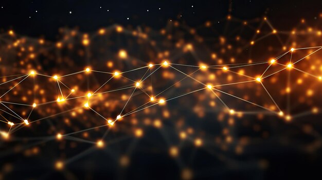 abstract technology background with connecting dots and lines 3d rendering digital data connection networking concept technology background