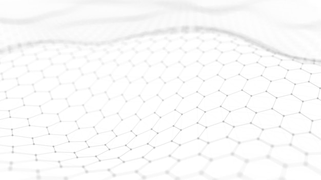 Абстрактный технологический фон с соединяющими точками и линиями Концепция сети Технология данных