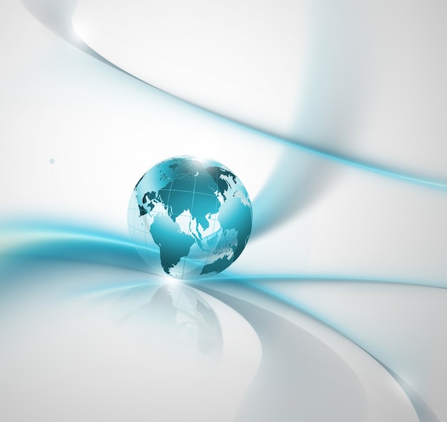 Abstract technology background with the planet