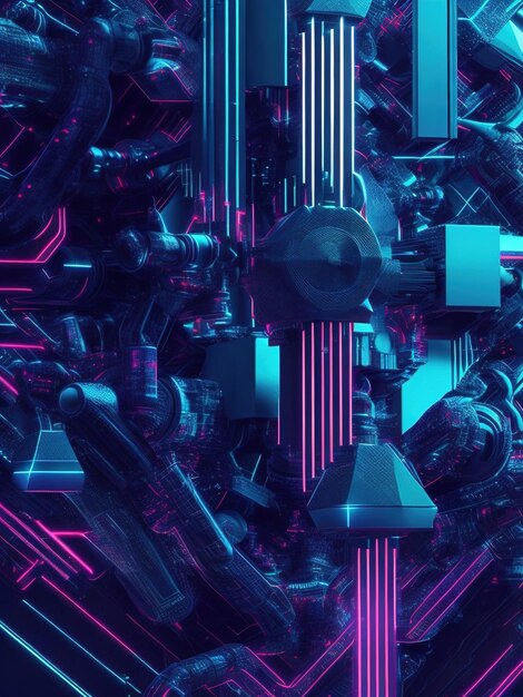 abstract technology digital aesthetics with circuitry patterns background