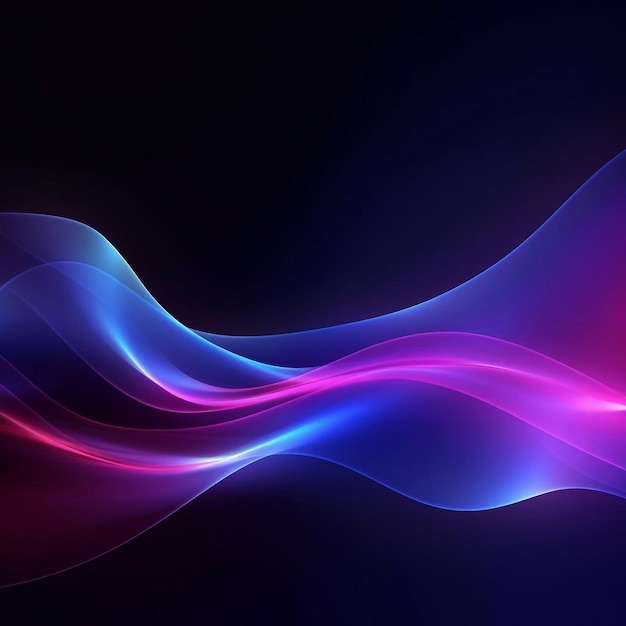 Foto tecnologia astratta futuristica linee di luce blu e viola luminose con effetto di sfocamento del movimento di velocità