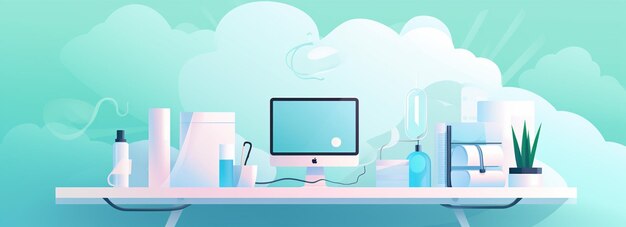 abstract technology health background wallpaper minimal modern health data science illustration