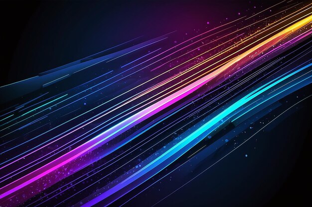 abstract technology light lines background 3d vector illustration