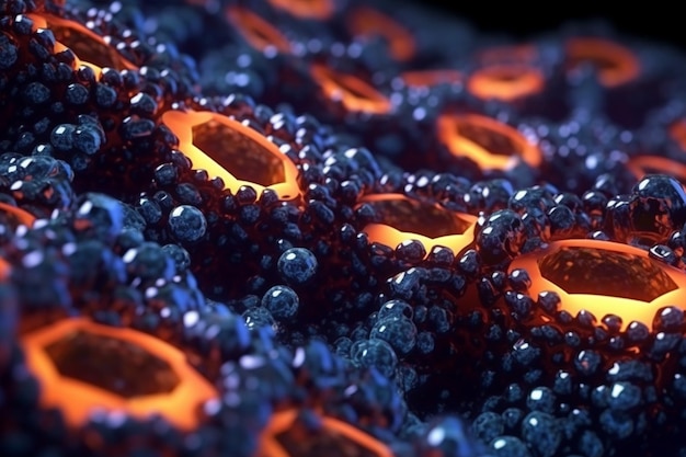 Abstract technology particles mesh background with Vivid graphite texture geode AI Generative