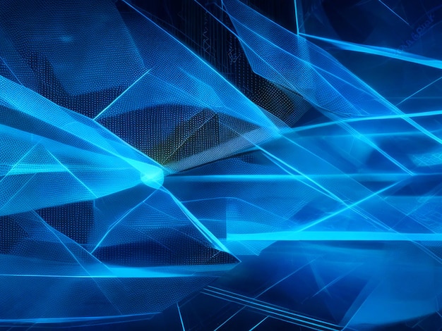 Abstract technology shiny lines mesh blue banner background